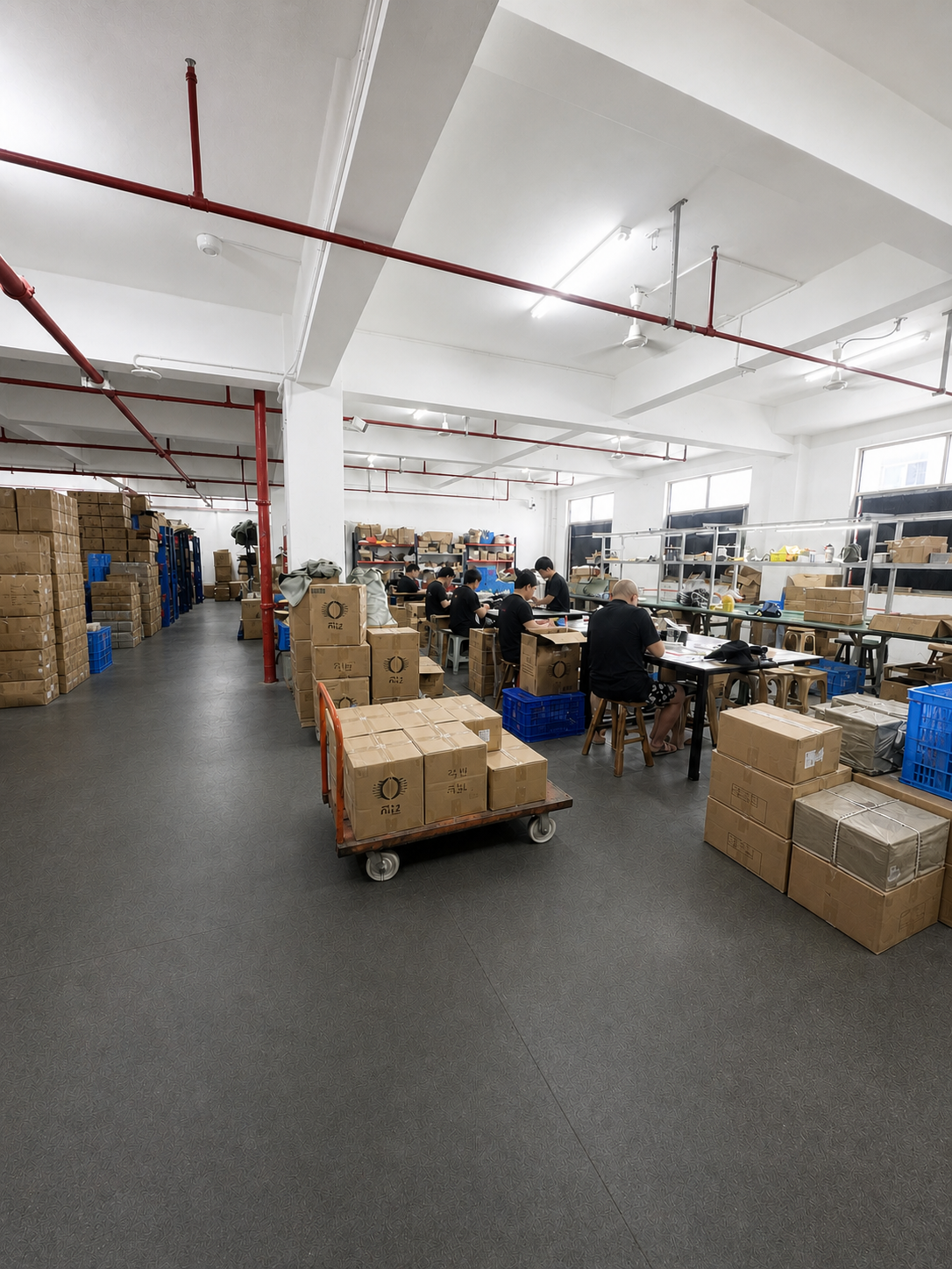 BENGGUO team working in a clean and organized production area